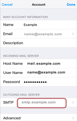 Setup ICA.NET email account on your iPhone Step 12